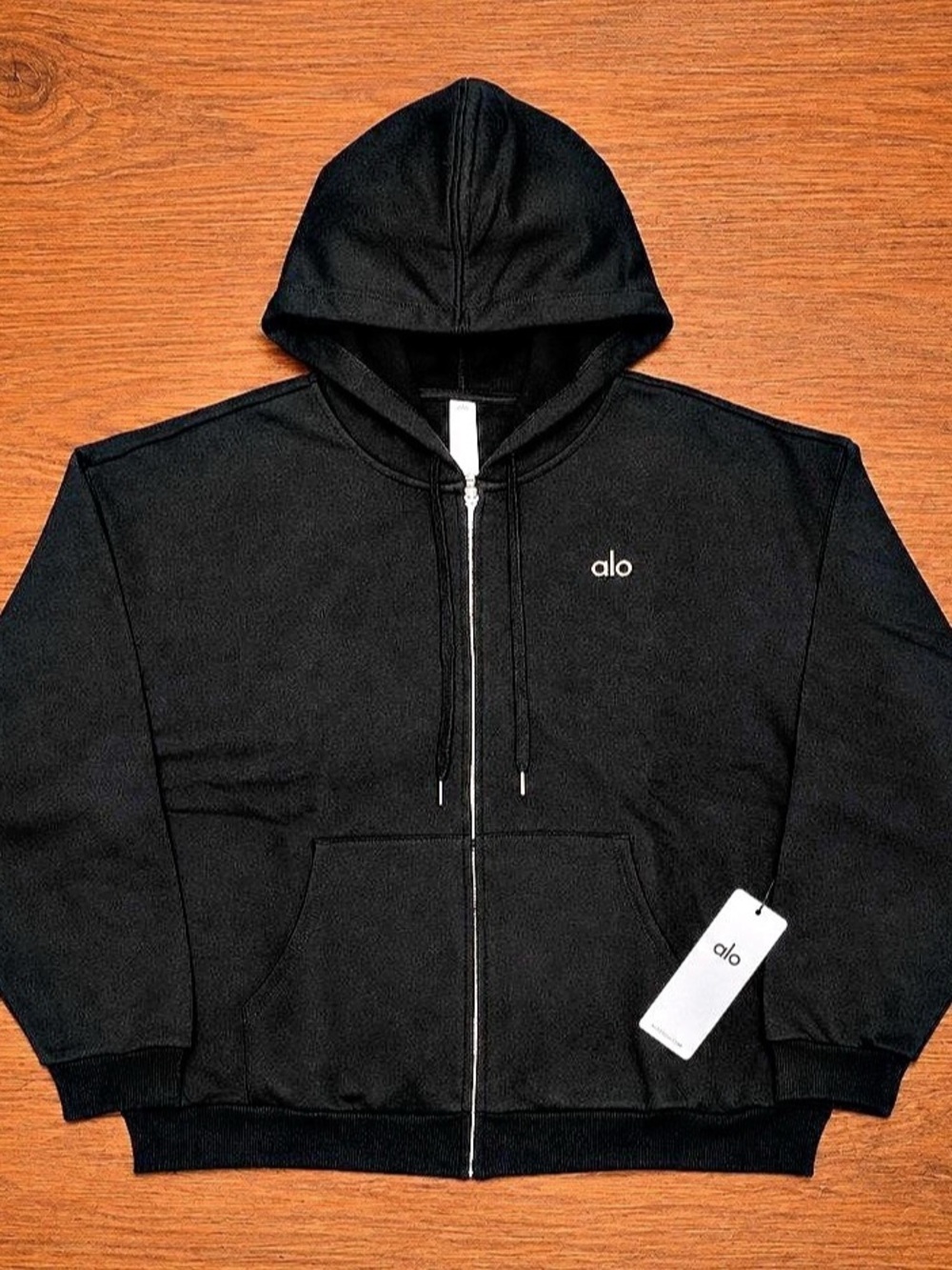 Alo Accolade Full Zip Hoodie – Black | Brand New With Tags